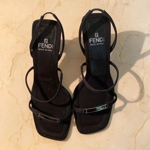 Vintage Fendi Block Heels Black size 36